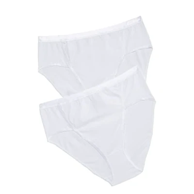 Image of Ulla Popken Women&#039;s Jazz Pant 2er Pack Boy Shorts, White, 58 60