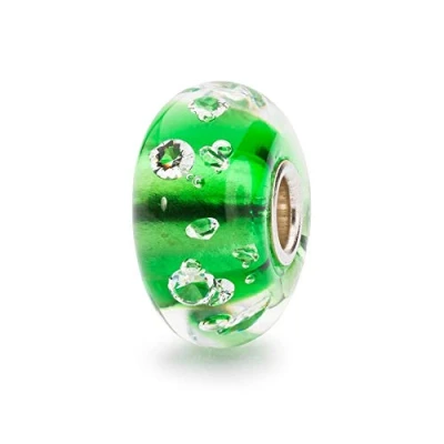 Image of Trollbeads Glass Bead The Diamond Bead, Emerald Green