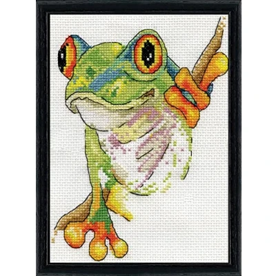 Image of Design Works Crafts Tree Frog Counted Cross Stitch Kit