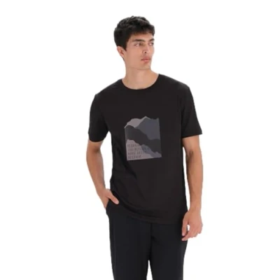 Image of Dagi Men&#039;s Short Sleeve Crew Neck View Regular T Shirt, Black, S
