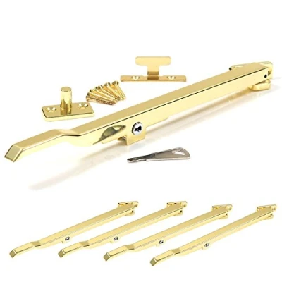 Image of 4X Brass Casement Locking Stay Arms 10&quot; Window Handles