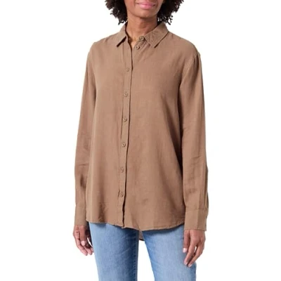 Image of VERO MODA Women&#039;s Vmlinn LS Shirt WVN Noos, Cub, S