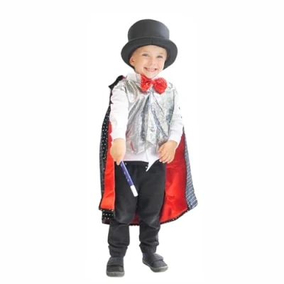 Image of Marvin&#039;s Magic Magician Dress Up Magical Costume &amp; Props Wand Hat Role Play Colouring Book Waistcoat Cape