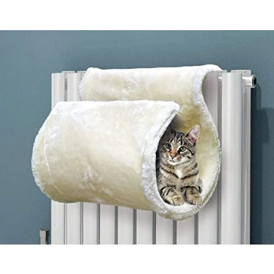 Image of Taylor &amp; Brown Cat Kitten Dog Puppy Pet Animal Hanging Radiator Tunnel Bed Warm and Cosy Fleece Basket Cradle Hammock Plush Strong Durable Metal Frame