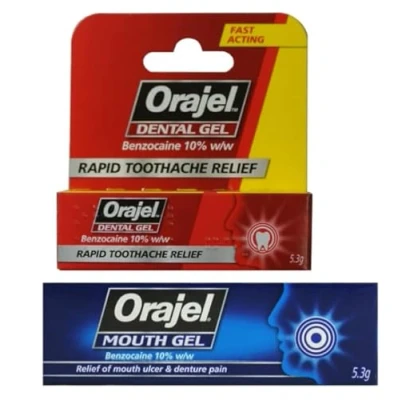 Image of MM Orajel Mouth &amp; Dental Gel Fast Acting Pain Relief for Toothache, Gum Pain, and Ulcers Effective Oral Care
