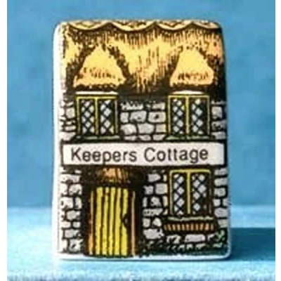 Image of Porcelain China Collectable Thimble Miniature House Style Keepers Cottage