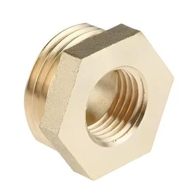 Image of 3/4&quot; x 5/8&quot; Brass Hexagon Threaded Bush (Known as reducing Bush/Brass Also Available in 1/8 inch, 1/4 3/8 1/2 1 2 inch BSP)