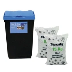 Image of Economy Salt and Grit Bin Kit Black/Blue 47L 389114