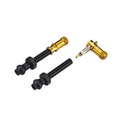 Image of Granite Juicy Nipple Valve Cap and Presta Stem Set, Bike Tyre Caps Dust Covers with Core Removing Function, Durable Alloy (Gold)