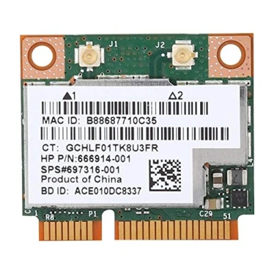 Image of Dual Band 300M Network Card 2.4 and 5 GHz Mini PCI e Wireless LAN with Bluetooth 4.0 for HP Broadcom BCM943228HMB