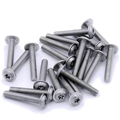 Image of M3 (3mm x 16mm) Flanged TX Socket Button Machine Screw (Bolt) Stainless Steel (A2) (Pack of 20)