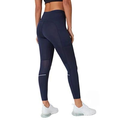 Image of TCA Women&#039;s SuperThermal Performance Workout High Waisted Running Training Tights Leggings with Pocket Navy Eclipse, XS