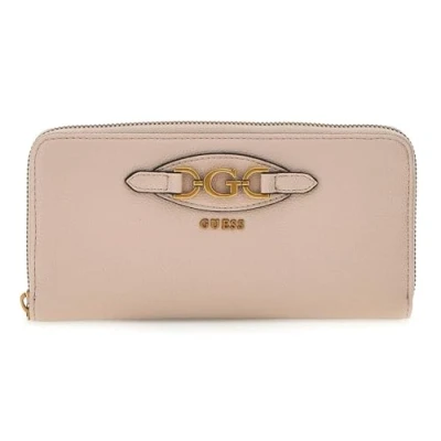 Image of GUESS Womens Malva SLG Large Zip Around Handbag Almond, One Size,