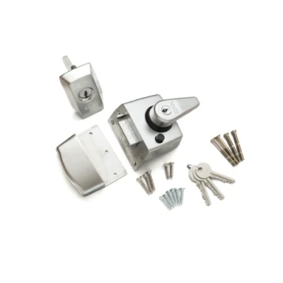 Image of ERA 1830 35 1 40mm Maximum Security BS Nightlatch with Satin Chrome Body, Gray
