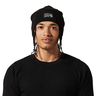 Image of Mountain Hardwear MHW Logo Beanie, Black, One Size