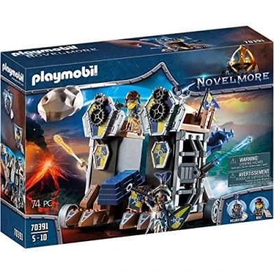 Image of Playmobil 70391 Novelmore Knights Mobile Fortress with Water Cannon, for Children Ages 4 10
