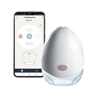 Image of Tommee Tippee Made for Me Single Electric Wearable Breast Pump a Hands Free, in Bra Breastfeeding which is Portable and Quiet, with 1 Massage 8 Express Modes 4 Hour Battery Life