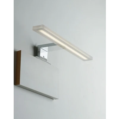 Image of Fan Bathroom LED Above Mirror Wall Lamp, Chrome, IP44, 4000K