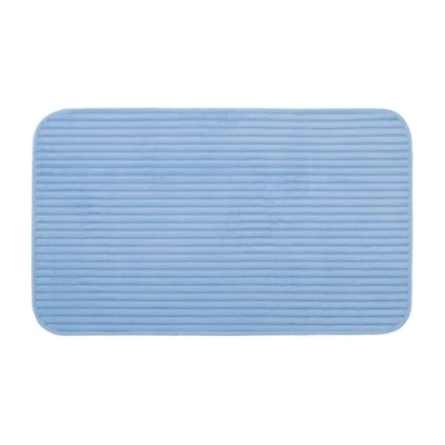 Image of Gözze Non Slip Soft Bath Mat, 100% Polyester, 50 x 70 cm Light Blue