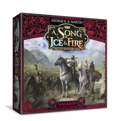 Image of CMON A Song of Ice and Fire: Targaryen Starter Set Core Box Miniatures Board Game Ages 14 Plus 2 Players 45 60 Minutes Playing Time