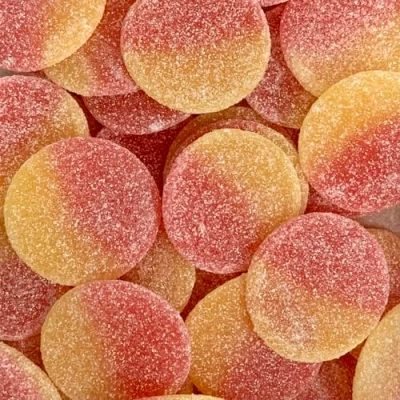 Image of Peach Sunsets 700g Re Sealable Pouch by The Gourmet Sweet Company