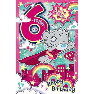 Image of Me To You Bear My Dinky 6 Today 6th Birthday Card