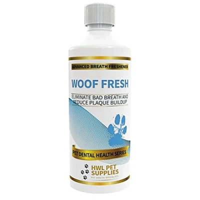 Image of HWL Pet Supplies Dog Breath Freshener In Water Advanced Dental Additive Mouthwash Plaque Off Dogs Eliminate Bad &amp; Reduce Buildup Teeth Cleaning Made UK