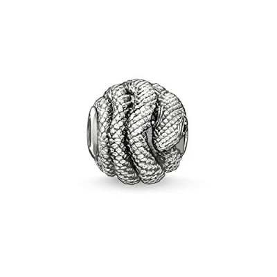 Image of Thomas Sabo Women Men Bead Snake Karma Beads 925 Sterling Silver Blackened Zirconia Black K0066 051 11