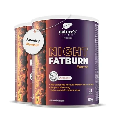 Image of Nature&#039;s Finest by Nutrisslim Night Burn Extreme Formula with Morosil (400 mg), L Carnitine Natural Valerian Sleep Aids for Adults Vegan, Gluten Free
