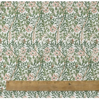 Image of 1 Metre of Licensed William Morris Sweet Briar 100% Cotton Floral Fabric