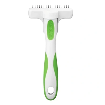 Image of Andis Deshedding Tool Dog Brush Effectively Removes Undercoat for Dogs &amp; Cats Helps Strip Coat to Reduce Shedding Rubber Grip Handle
