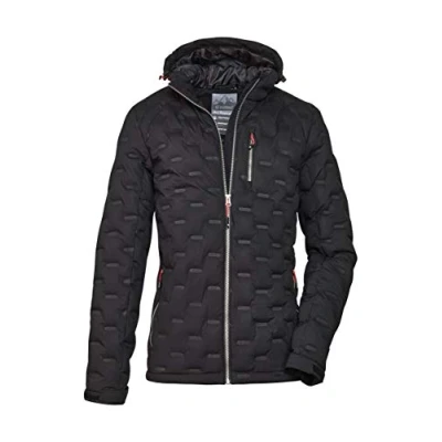 Image of Killtec Men&#039;s Skane Mn Downlook Jacket B down look with hood, mens, in 35584 000, black, S