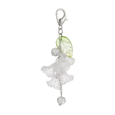 Image of ZEPFJHE Handmade Acrylic Keyring Flower Leaf Lobster Clasp Keychain Blossom Pendant Key Chain Floral Rings Women Jewelry, as Described, described