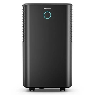 Image of Pro Breeze® OmniDry Dehumidifier with Automatic Humidity Sensor &amp; Display, 24Hr Timer, Laundry Drying, Continuous Drainage (Black, 12 Litre)