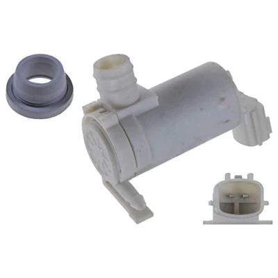Image of 8973143500 Windshield Washer Pump FEBI BILSTEIN 109267 12V with seal ring NISSAN: GT R, 370Z Roadster, Patrol GR 5 SUV, ISUZU: D Max II Pickup