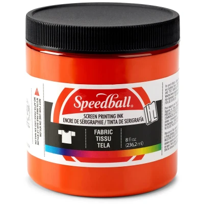 Image of Speedball Art Products Fabric Screen Printing Ink, 8 Fl. oz, Orange, Fl Oz