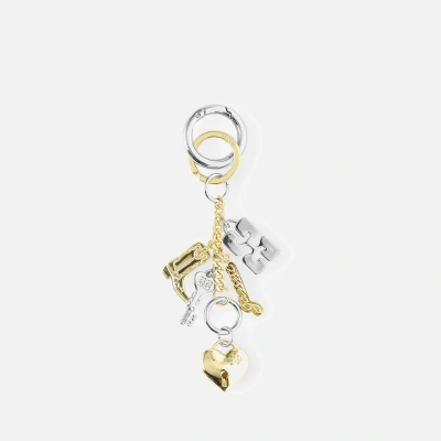 Image of Ganni Bou Charms Silver and Gold Tone Keyring