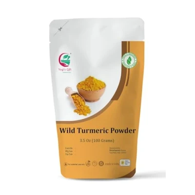 Image of Kasturi Turmeric Powder for Face 100g Wild Curcuma Aromatica Amba haldi Aka Kasthuri Manjal Mask Get clear and Glowing Skin Naturally Yogi&#039;s Gift®