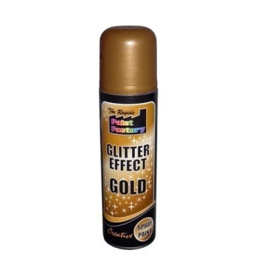 Image of Gold Glitter Effect Spray Can Paint Decorative Creative Crafts Art DIY Design