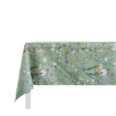 Image of SWEET HOME Guzzini Tablecloth Cotton and Linen Soft OekoTex Certified 140 x 180 cm for 6 Seats, Kitchen Dining Room Indoor/Outdoor, Rectangular Table, Durable, Washable 40