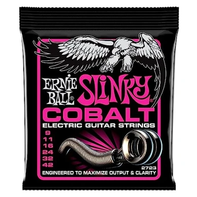 Image of Ernie Ball Super Slinky Cobalt Electric Guitar Strings 9 42 Gauge
