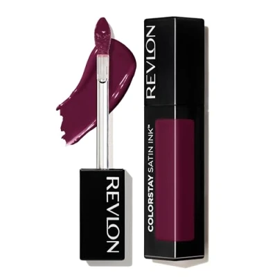 Image of Revlon ColorStay™ Satin Ink Lipstick with Blackcurrant Seed Oil, Long Lasting No.022 Black Cherry
