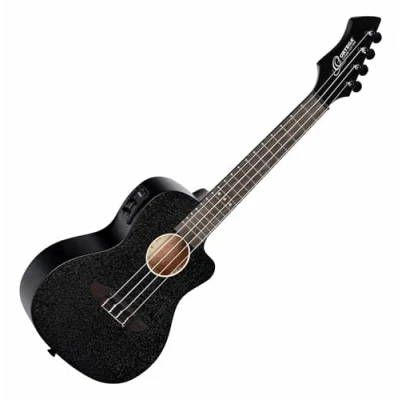 Image of Ortega Guitars Concert Ukulele electro acoustic Horizon Series reversed headstock Okoumé (RUHZ CE SBK)