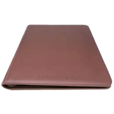 Image of docsmagic.de Premium Pro Player 12 Pocket Playset Zip Album Brown 480 Card Binder MTG PKM YGO