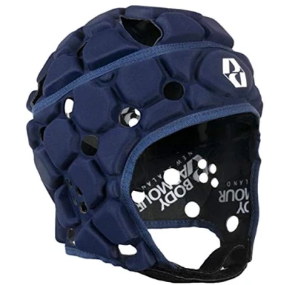 Image of Body Armour Ventilator Headguard Rugby Head Protection Scrum Cap (Large Boys, Navy)