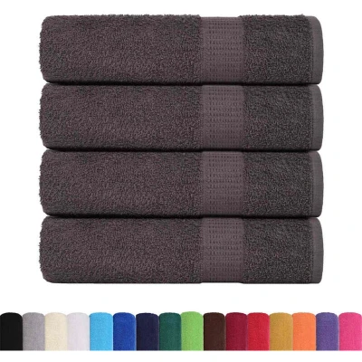 Image of vidaXL Bath Towels 4 pcs Anthracite 100x150 cm 360 gsm 100% Cotton