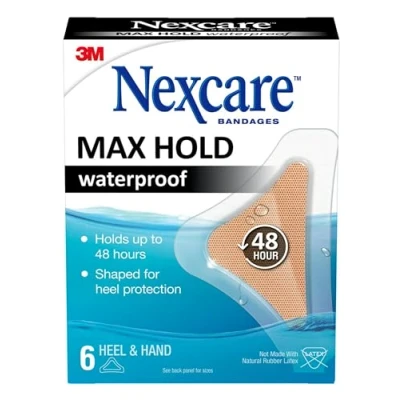 Image of Nexcare Max Hold Waterproof Bandages, Hand/Heel, 6 Count