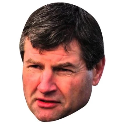 Image of FoxyPrinting Dennis Irwin Football Celebrity Cardboard Party Face Mask Fancy Dress