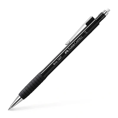 Image of Faber Castell Grip 1347 0.7mm Black Mechanical Pencil Box of 12