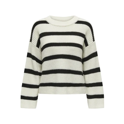 Image of JDY Jdyjusty Stripe Jumper, Women&#039;s, Size: XS, Eggnog
